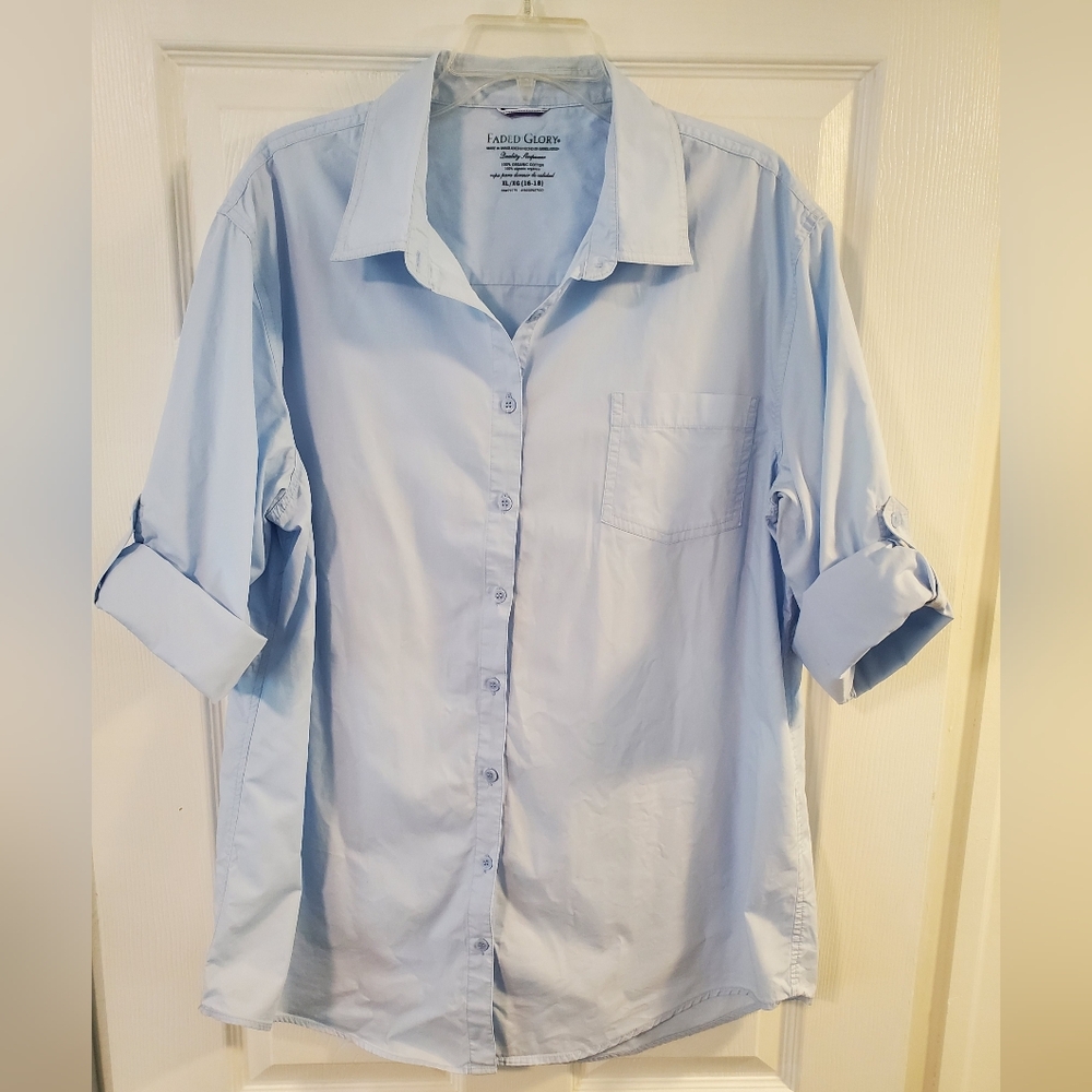 Organic Cotton Light Blue Sleep Shirt